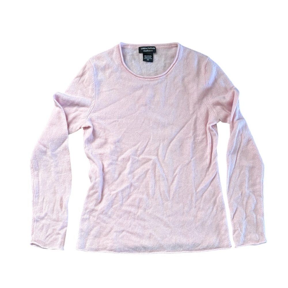 Lord & Taylor Pink Cashmere Sweater Medium
